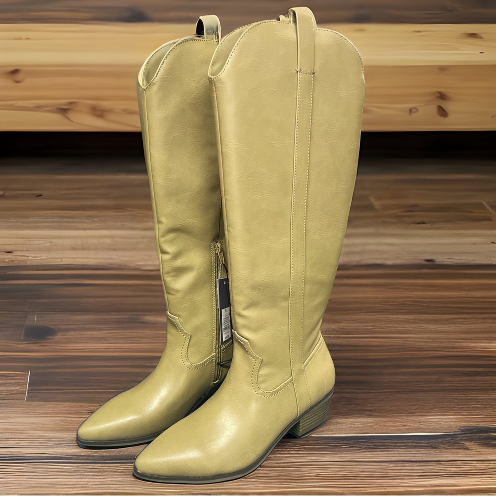 NWT! Universal thread Sommer western boots (tall light brown boots, pointed toe) - Picture 1 of 5